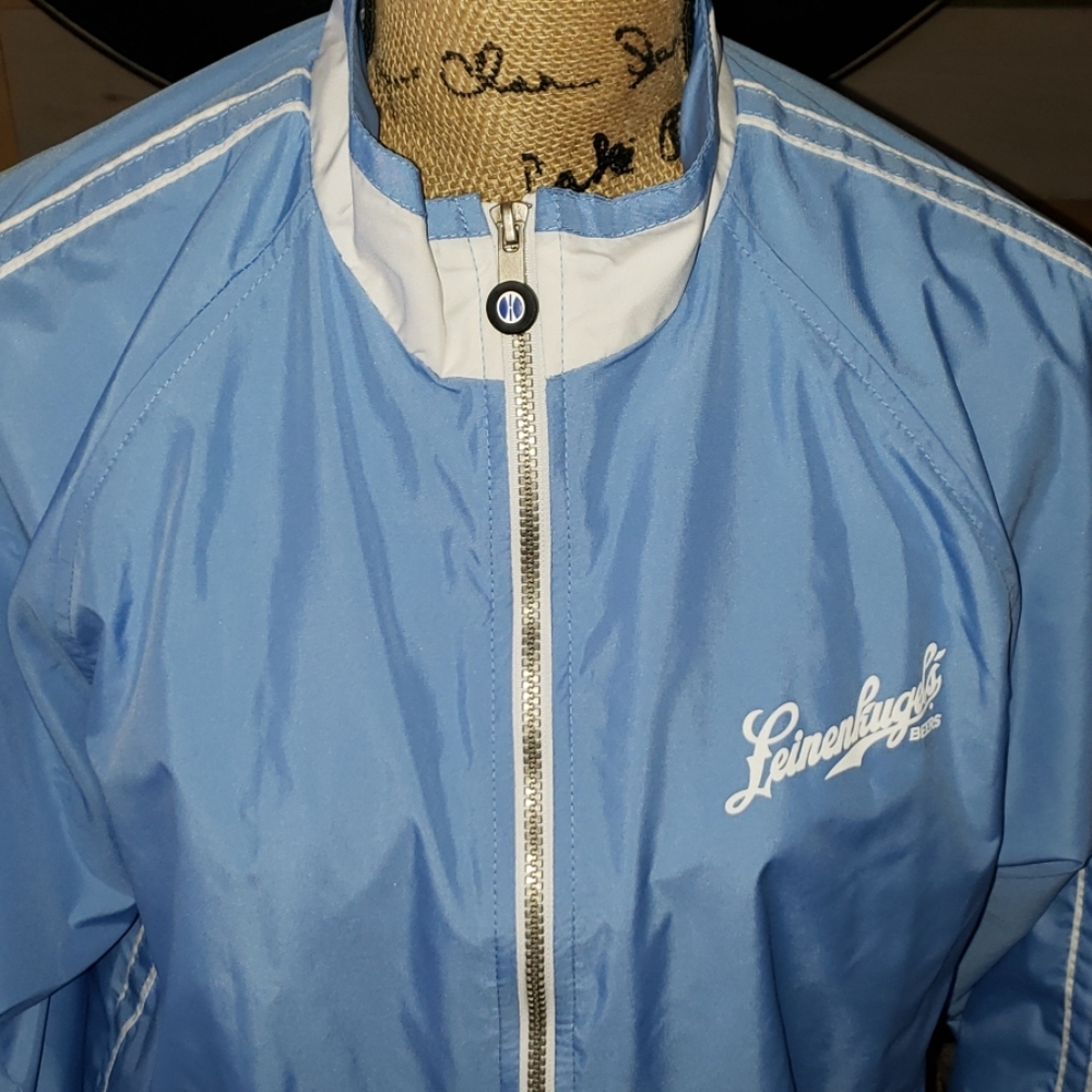 Leinenkugel lightweight baby blue jacket